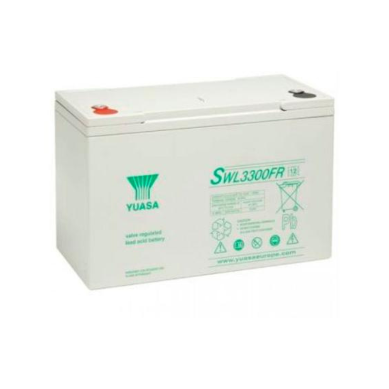 Batterie plomb étanche AGM YUASA SWL3300FR 12 V 110,2 Ah M8-F pour onduleur UPS haute décharge